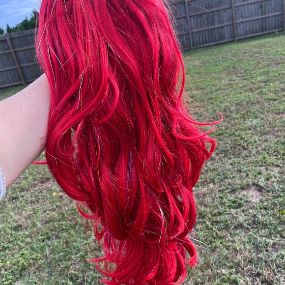 Limited Edition Red Tinsel Lace Front Wig – Webster Wigs - Picture 1 of 10